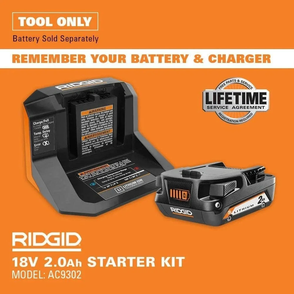 Ridgid 18V Octane Brushless Cordless 3-1/4 in. Hand Planer Tool Only Dust Bag